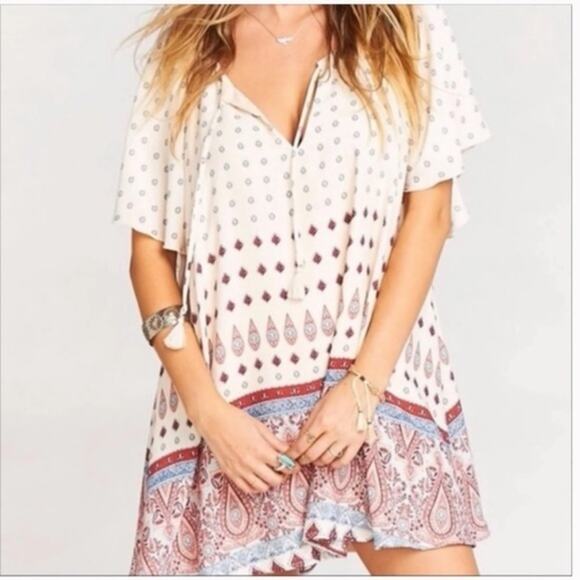 Show Me Your MuMu Juana Tassel Tunic Aztec Boho Top Size XS - Picture 1 of 11